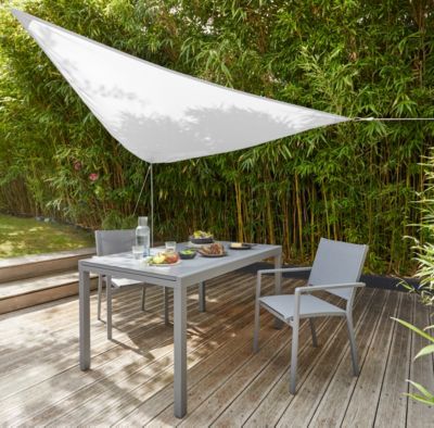 Voile d'ombrage triangle GoodHome blanc 300 cm