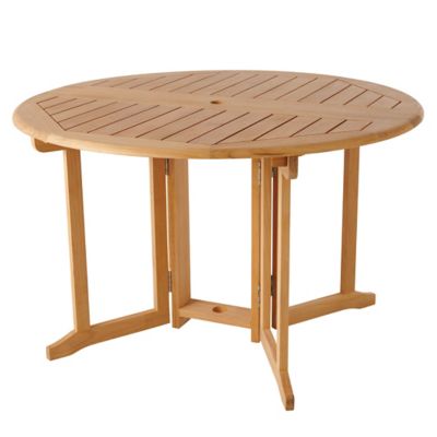 Table de jardin pliante en teck GoodHome ?120 cm