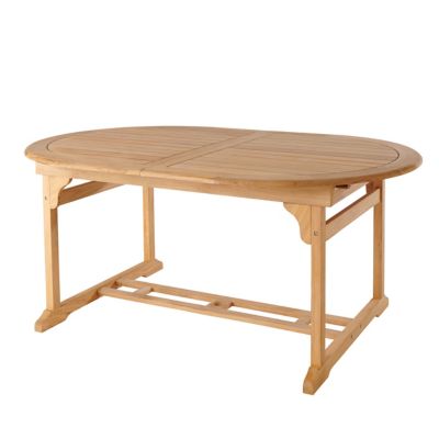 Table de jardin extensible en teck GoodHome 170/220 x 110 cm