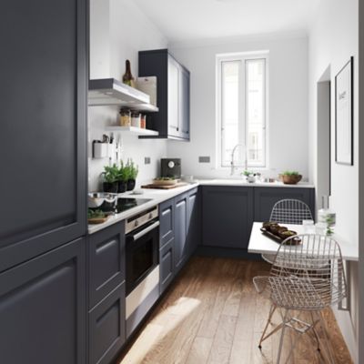 Façade de cuisine sous-hotte / casserolier Garcinia bleu mat l. 60 cm GoodHome - Goodhome