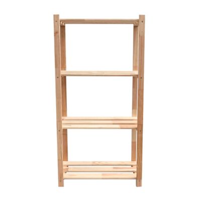 Étagère bois 4 tablettes L. 65 x H. 130 x P. 30 cm