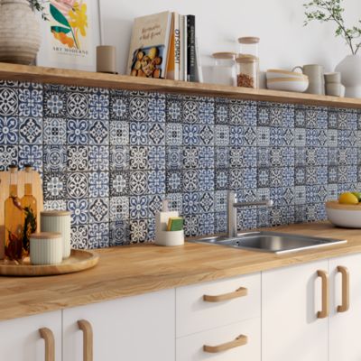 GoodHome - Mosaïque bleu 30x30cm GoodHome intérieur