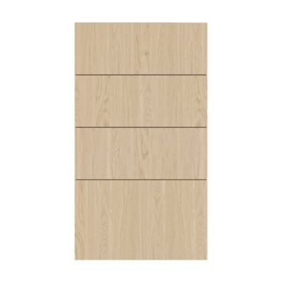 Façade de cuisine 3 tiroirs et 1 casserolier Chia décor chêne clair l. 40 cm x H. 72 cm GoodHome - Goodhome