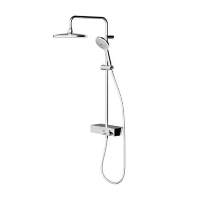 Colonne de douche thermostatique GoodHome Kolima effet chromé