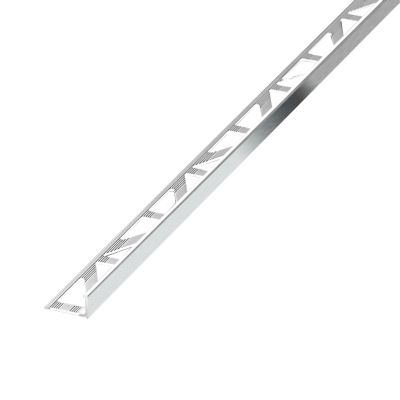 Profilé de carrelage intérieur angle droit alu 22 mm x 2.5 m, ép.0,1 cm Diall gris
