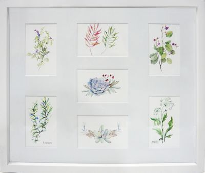 Cadre pêle-mêle Islande 7 photos l.45,6 x H.55,6 cm cm blanc