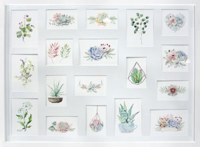 Cadre pêle-mêle Islande 18 photos 85,6 x 65,6 cm blanc