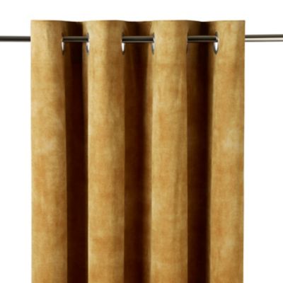 Rideau uni Zircon GoodHome jaune L.260 x l.140 cm