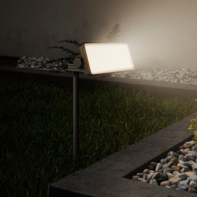 Projecteur à piquer Davern LED intégrée 2000lm IP65 GoodHome noir