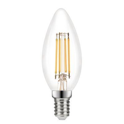 Ampoule LED à filament flamme E14 550lm 4W = 44W Ø3.5cm Diall blanc chaud