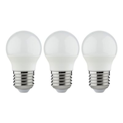 Lot 3 ampoules LED mini globe E27 470lm 4.2W = 40W Ø4.5cm Diall blanc chaud
