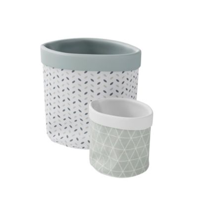 2 paniers rangement koros vert de gris GoodHome