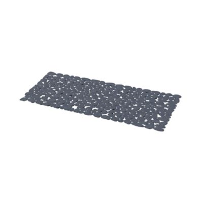 Tapis antidérapant rectangulaire baignoire et douche GoodHome Koros coloris bleu nuit en PVC L.70 x 
