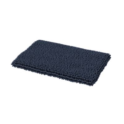 Tapis de bain rectangulaire Graphene bleu