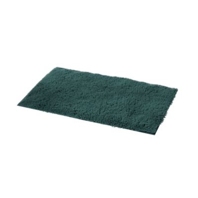 Tapis de bain rectangulaire GoodHome Sedna coloris vert pinède en polyester L.80 x l.50 cm