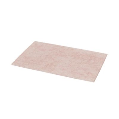 Tapis de bain rectangulaire GoodHome Koros coloris rose nude en coton L.80 x l.50 cm