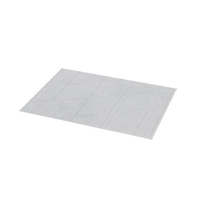 Tapis de bain rectangulaire GoodHome Drina coloris gris minéral en coton L.50 x l.70 cm