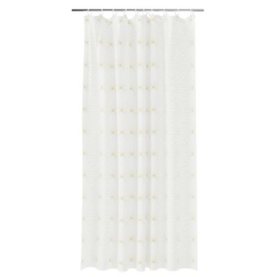 Rideau de douche blanc et or Mazu 180 x 200 cm GoodHome