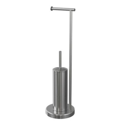 GoodHome - Pot à balai WC Koros métal brillant GoodHome