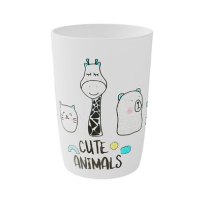 Gobelet GoodHome Kids en polystyrène coloris blanc Ø7 x H.10 cm