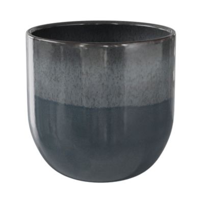 Gobelet en céramique coloris gris et bleu Ø9 x H.9 cm, GoodHome Boann