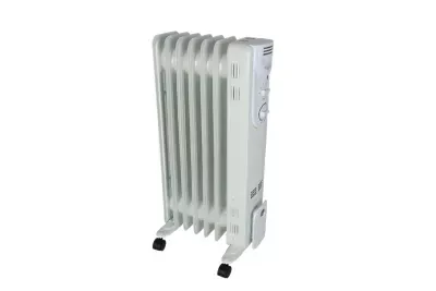 Radiateur à  bain d'huile 1500 W  pour 15 m²  blanc  l.25 x P.34 x H.63 5 cm