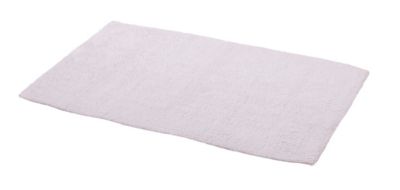 Tapis de bain rectangulaire GoodHome Koros blanc en coton L.80 x l.50 cm