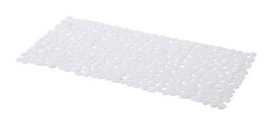 Tapis antidérapant rectangulaire baignoire et douche GoodHome Koros coloris blanc en PVC L.70 x l.33
