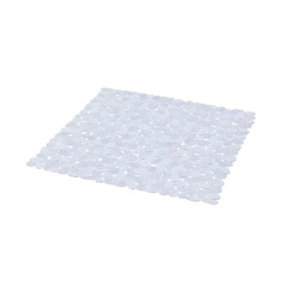 Tapis antidérapant carré baignoire et douche GoodHome Koros coloris transparent en PVC L.53 x l.53 c