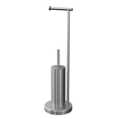 Pot à balai WC Koros métal brosse GoodHome