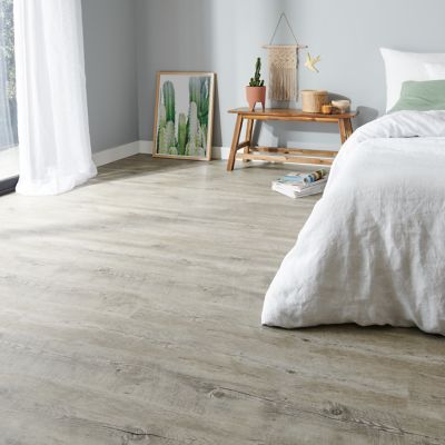 Lame PVC clipsable Baila chêne vieilli gris brun L. 122 x l. 15 cm GoodHome