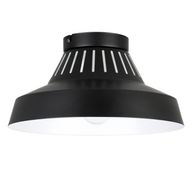 Plafonnier E27 42W GoodHome Yarra noir mat H.15.5 x Ø30 cm