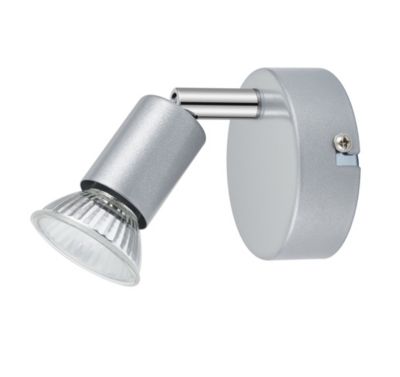 Spot patère GU10 7W Sasha argent H.10.5 x Ø8 cm