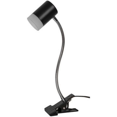 Spot pince LED Intégrée 350lm 3.5W blanc chaud GoodHome Maupin noir mat l. 10 x H.30 cm