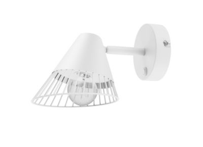 Patère spot E14 10W GoodHome Tsolma blanc mat L.22 x L.22 x H.9 cm