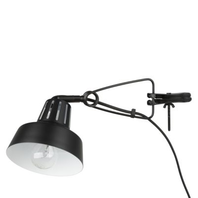 Spot pince E14 10W GoodHome Yarra noir mat H.35 x Ø12,5cm