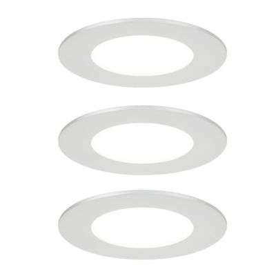 3 spots encastrable LED intégrée Maia 210lm 2,8W IP20 Ø8,5cm Colours argent