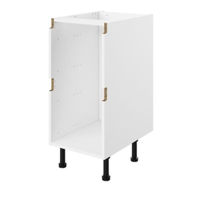 Caisson bas de cuisine à 2 casseroliers blanc L. 40 cm Caraway Innovo GoodHome - Goodhome