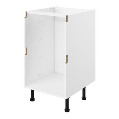 Caisson bas de cuisine à 2 casseroliers blanc L. 50 cm Caraway Innovo GoodHome - Goodhome