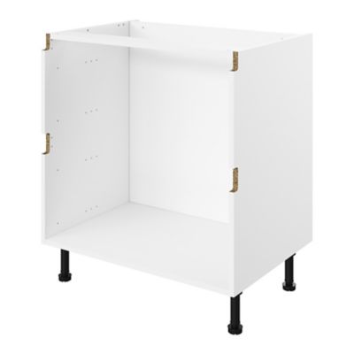 Caisson bas de cuisine à 2 casseroliers blanc L. 100 cm Caraway Innovo GoodHome - Goodhome