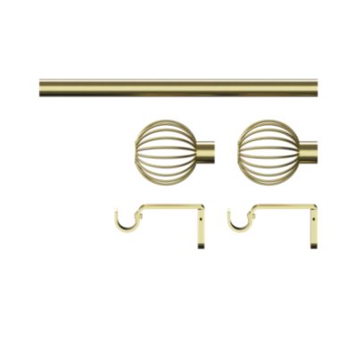 Kit de tringle à rideau extensible embout cage Elasa GoodHome 200/330 cm, Ø16/19mm noir