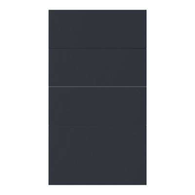 Façade de cuisine 3 tiroirs et 1 casserolier Stevia bleu mat l. 40 cm x H. 72 cm GoodHome - Goodhome