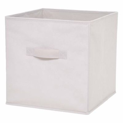 Boîte de rangement carrée en textile Mixxit coloris rose