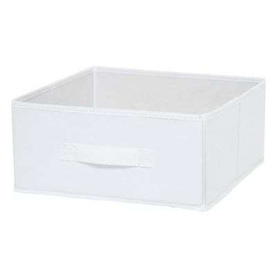 Boîte de rangement rectangulaire en textile Mixxit coloris blanc