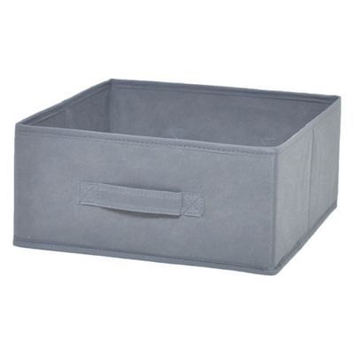 Boîte de rangement rectangulaire en textile Mixxit coloris gris foncé