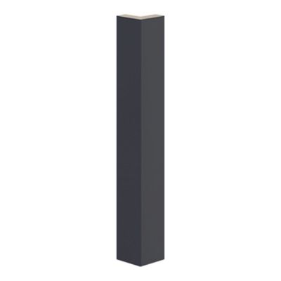 Fileur d'angle extérieur Stevia bleu mat H. 34 cm Caraway Innovo GoodHome vendu par 2 - Goodhome