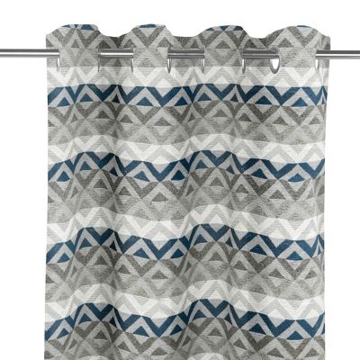Rideau Glenor GoodHome l.140 x H.260 cm bleu