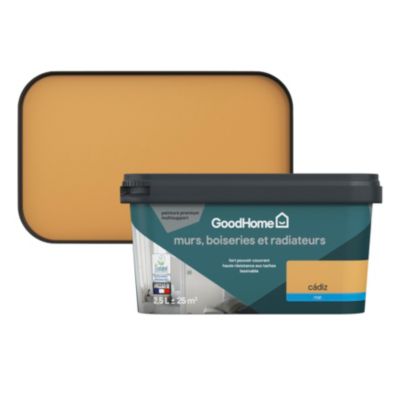 Peinture intérieure couleur murs, boiseries et radiateurs GoodHome mat cádiz orange 2.5L