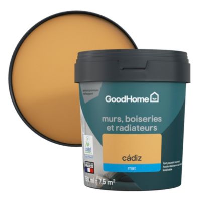 Peinture intérieure couleur murs, boiseries et radiateurs GoodHome mat cádiz orange 750ml