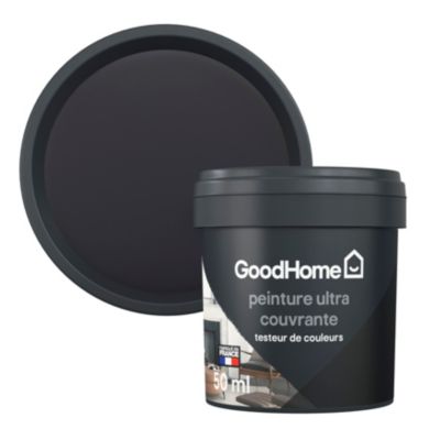 Testeur peinture couleur 2 en 1 velours GoodHome noir zellige 50ml